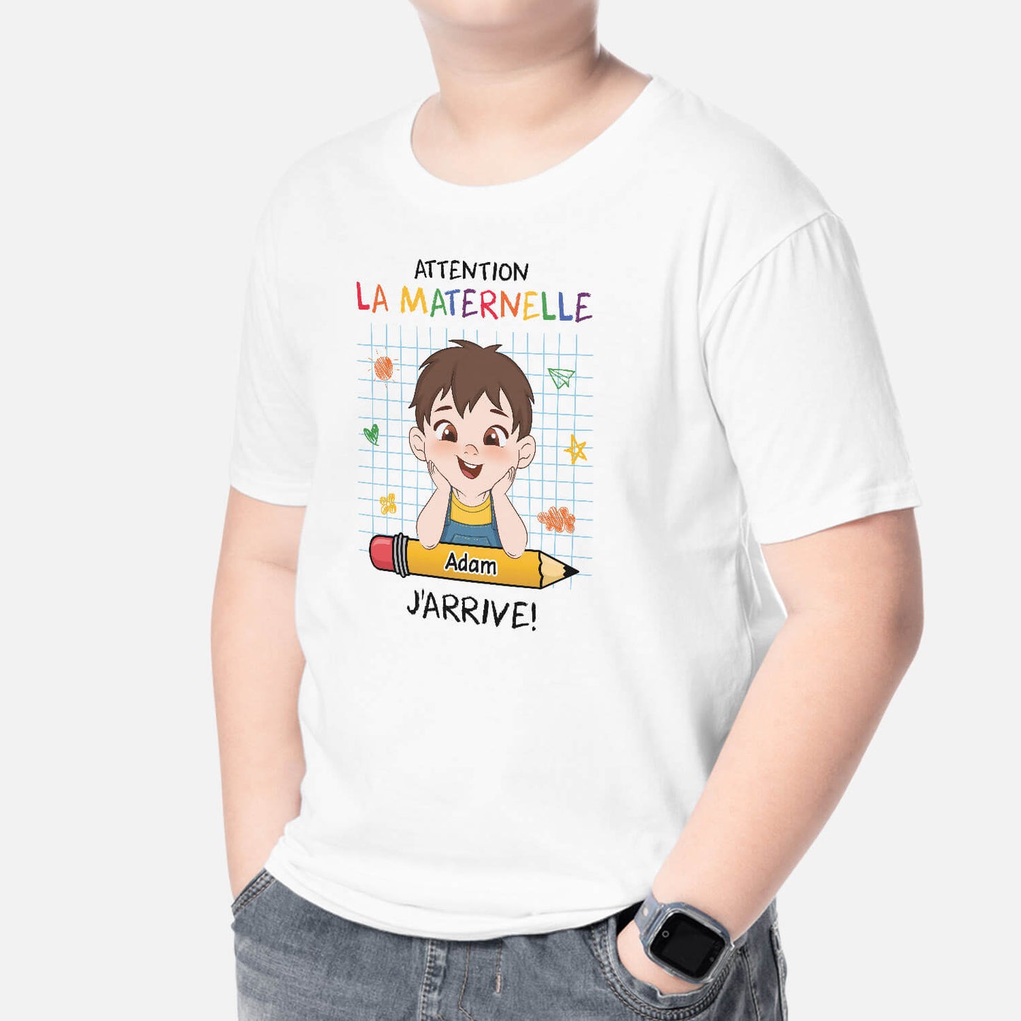 Attention La Maternelle J'arrive - Cadeau Personnalisé | T-shirt pour Enfant