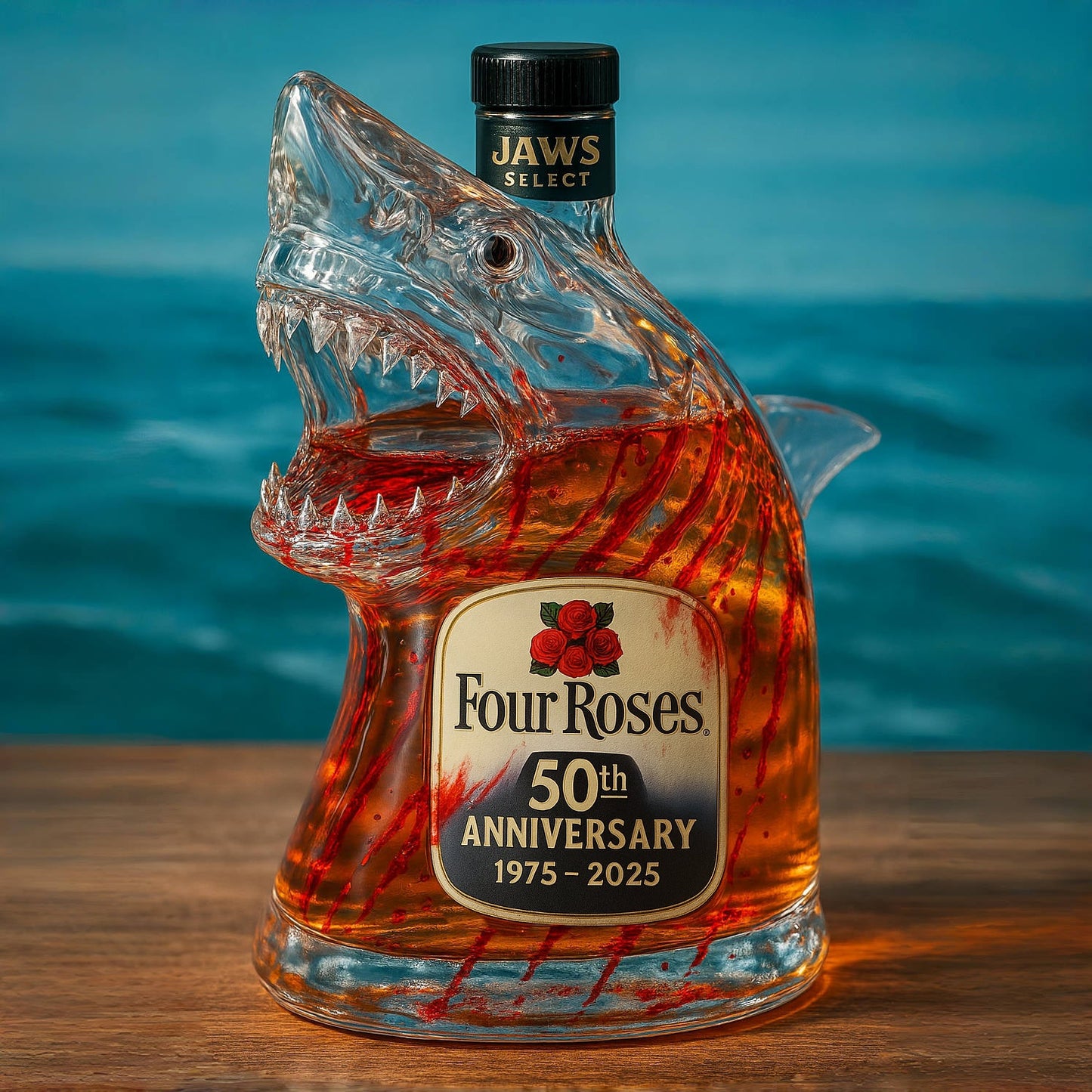 Limited Edition Bouteille de Whisky du Cinquantième Anniversaire de Jaws