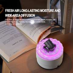 Canon des Arômes : Humidificateur et Diffuseur Ultrasonique avec Décor Éclaté en 7 Couleurs – Transformez Votre Maison en un Sanctuaire de Détente !