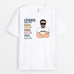 Légende, Vintage - Cadeau Personnalisé | T-shirt pour Papa/Papi