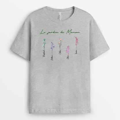 Le jardin de Mamie - Cadeau Personnalisé | T-shirt pour Maman/Mamie