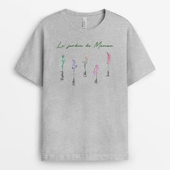 Le jardin de Mamie - Cadeau Personnalisé | T-shirt pour Maman/Mamie