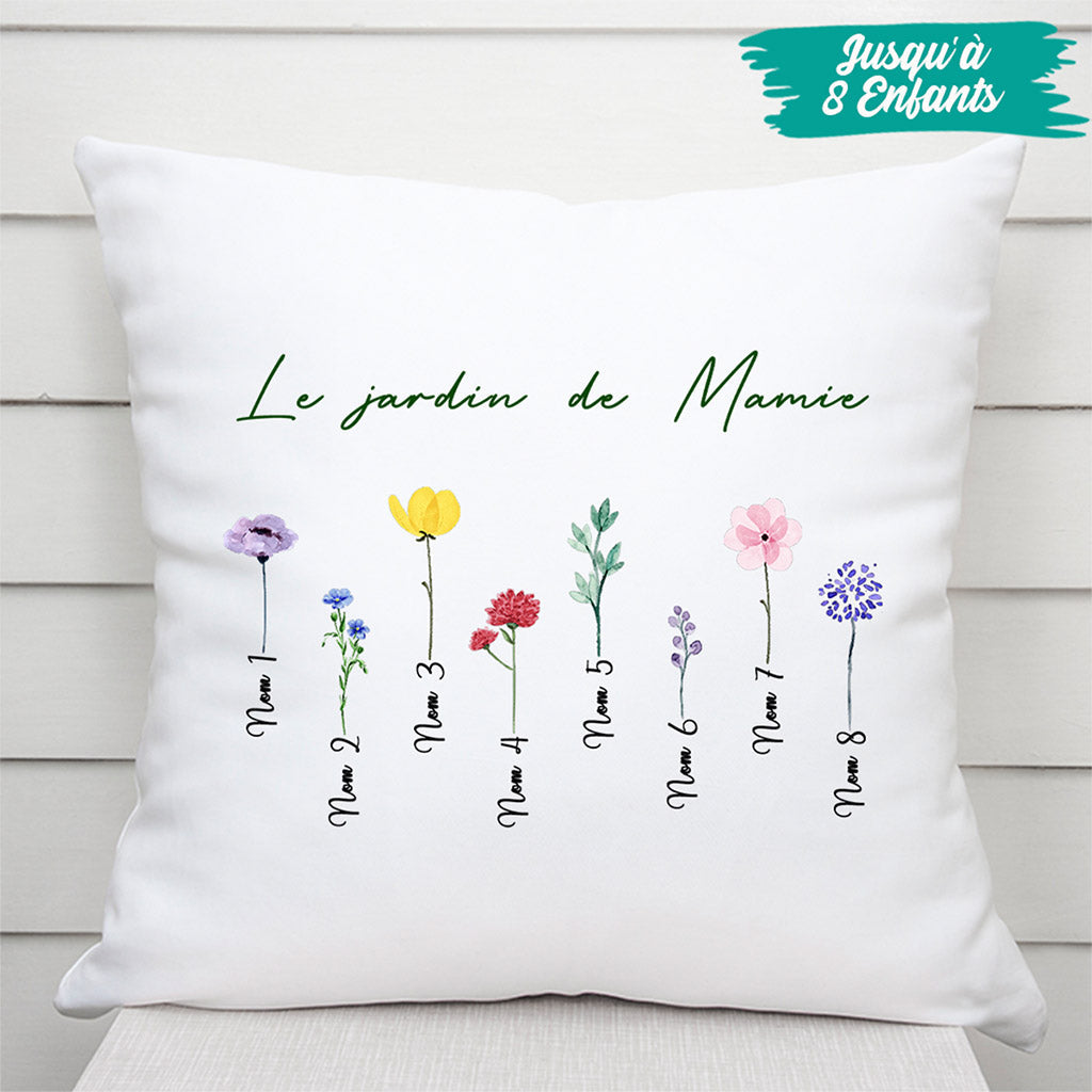 Le Jardin de Mamie Maman - Cadeau Personnalisé | Coussin pour Maman/Mamie