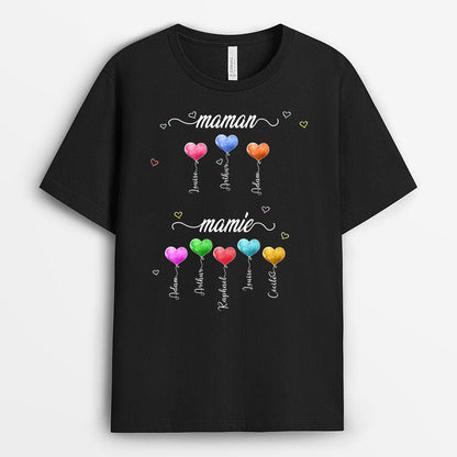 L'amour De Maman Mamie - Cadeau Personnalisé | T-shirt pour Maman/Mamie