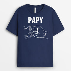 Bosse De Poing de Papa Papy Enfants - Cadeau Personnalisé | T-Shirt Pour Papy Papa