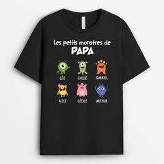 Petits Monstres De Papi Papa - Cadeau Personnalisé | T-shirt pour Papa/Papi