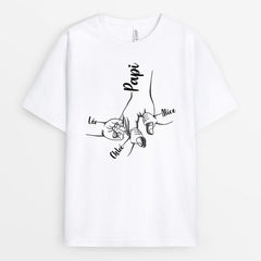 Lien De Papa Grand-Père Enfants - Cadeau Personnalisé | T-shirt pour Papa/Papi