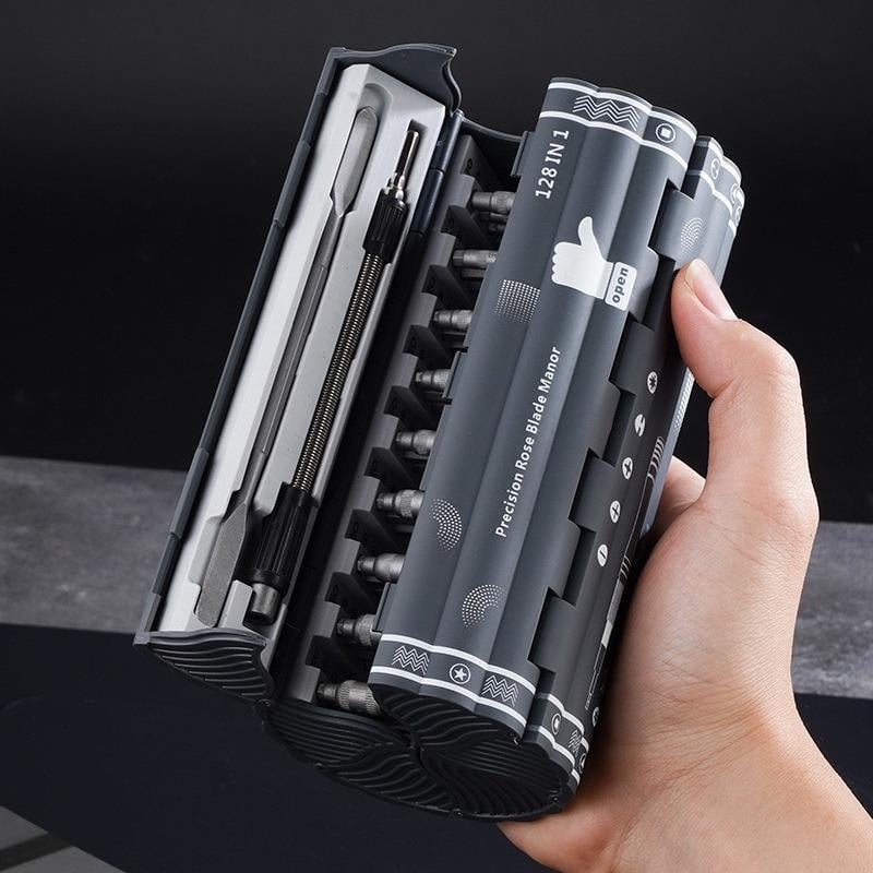 Ensemble de Tournevis Multifonction Premium 128-en-1 - Ergonomique et Ultra-Portable