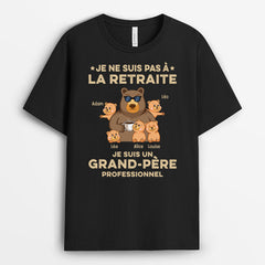 Je Suis Un Grand-Père Professionnel Papi Ours - Cadeau Personnalisé | T-shirt pour Papa Papi