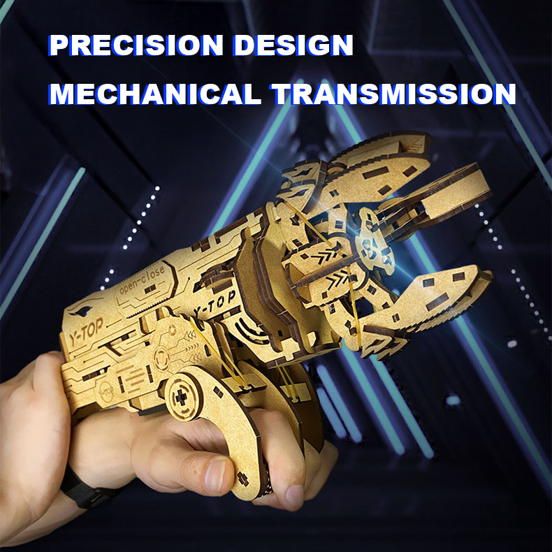 DIY Wooden Assembled Mechanical Claw Toy