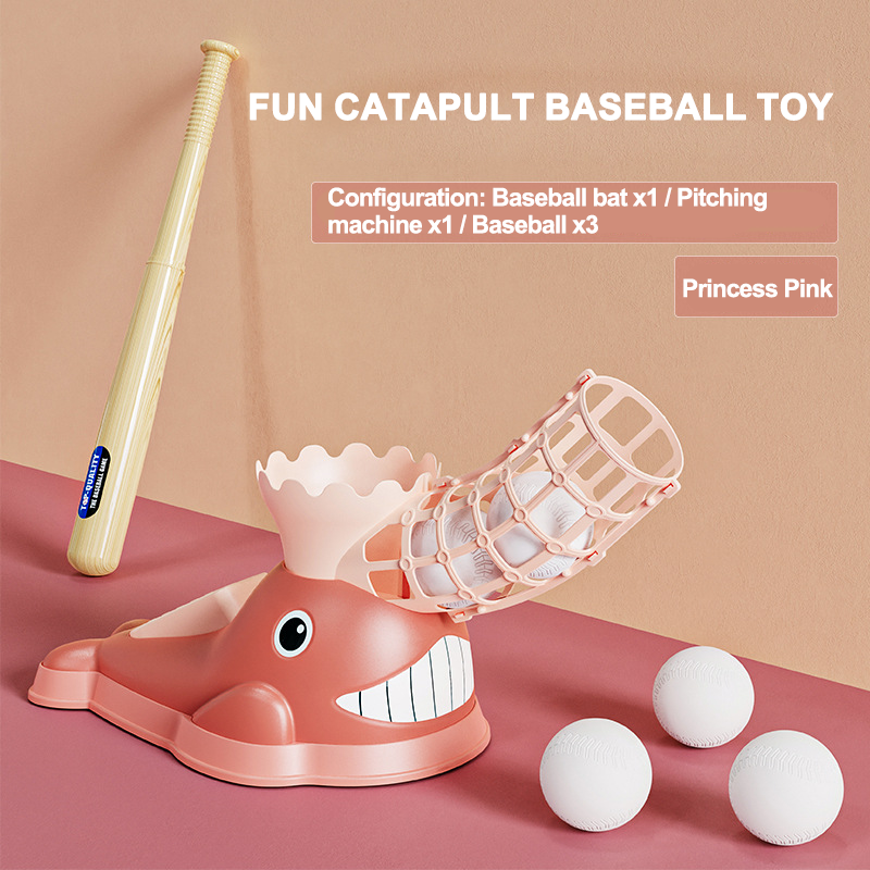 Kids Foot-Step Baseball Launcher Training Set