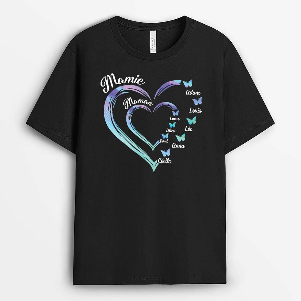 MAMAN MAMIE PAPILLON LÉOPARD - CADEAU PERSONNALISÉ | T-SHIRT POUR FEMME