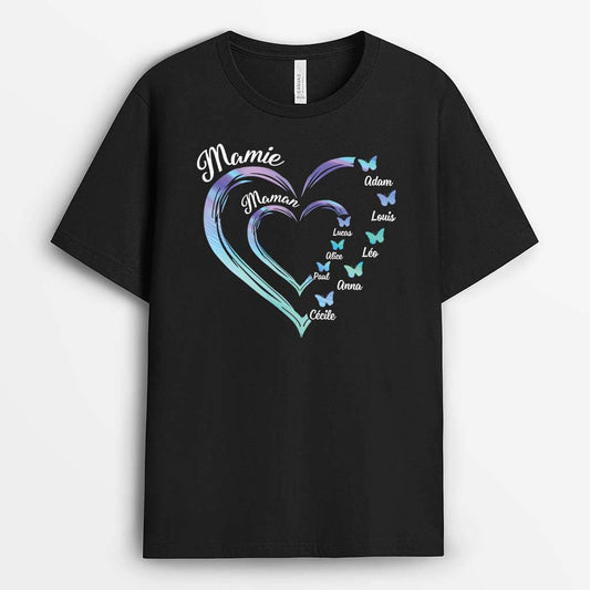 MAMAN MAMIE PAPILLON LÉOPARD - CADEAU PERSONNALISÉ | T-SHIRT POUR FEMME
