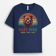 PAPA OURS COLORÉ - CADEAU PERSONNALISÉ | T-SHIRT POUR PAPA