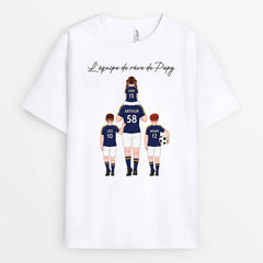 L'ÉQUIPE DE RÊVE DE PAPA - CADEAU PERSONNALISÉ | T-SHIRT POUR PAPA