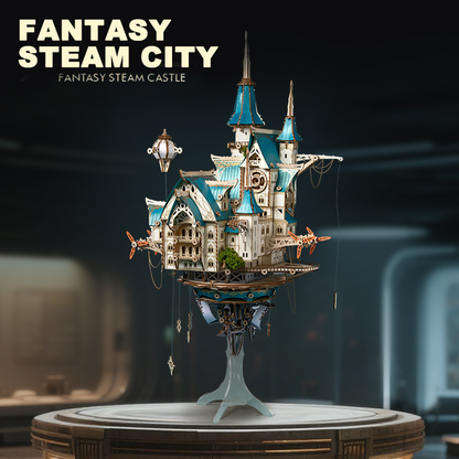 Steampunk Sky City DIY Wooden Model Kit