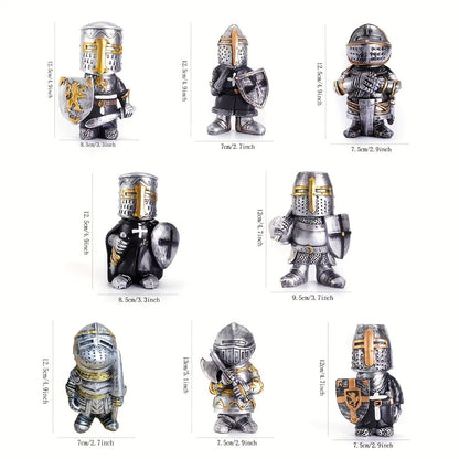 Statuette en Résine d'un Garde-Chasse Miniature Nordique et Médiévale – Décoration de Salon de Style Classique – Ouvrage d'Art pour la Décoration Intérieure, le Bureau, le Bar ou les Ornements sur le Bureau