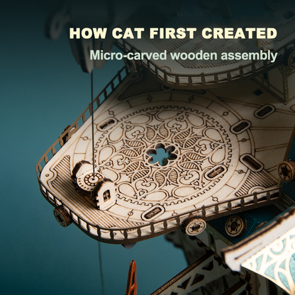 Steampunk Sky City DIY Wooden Model Kit