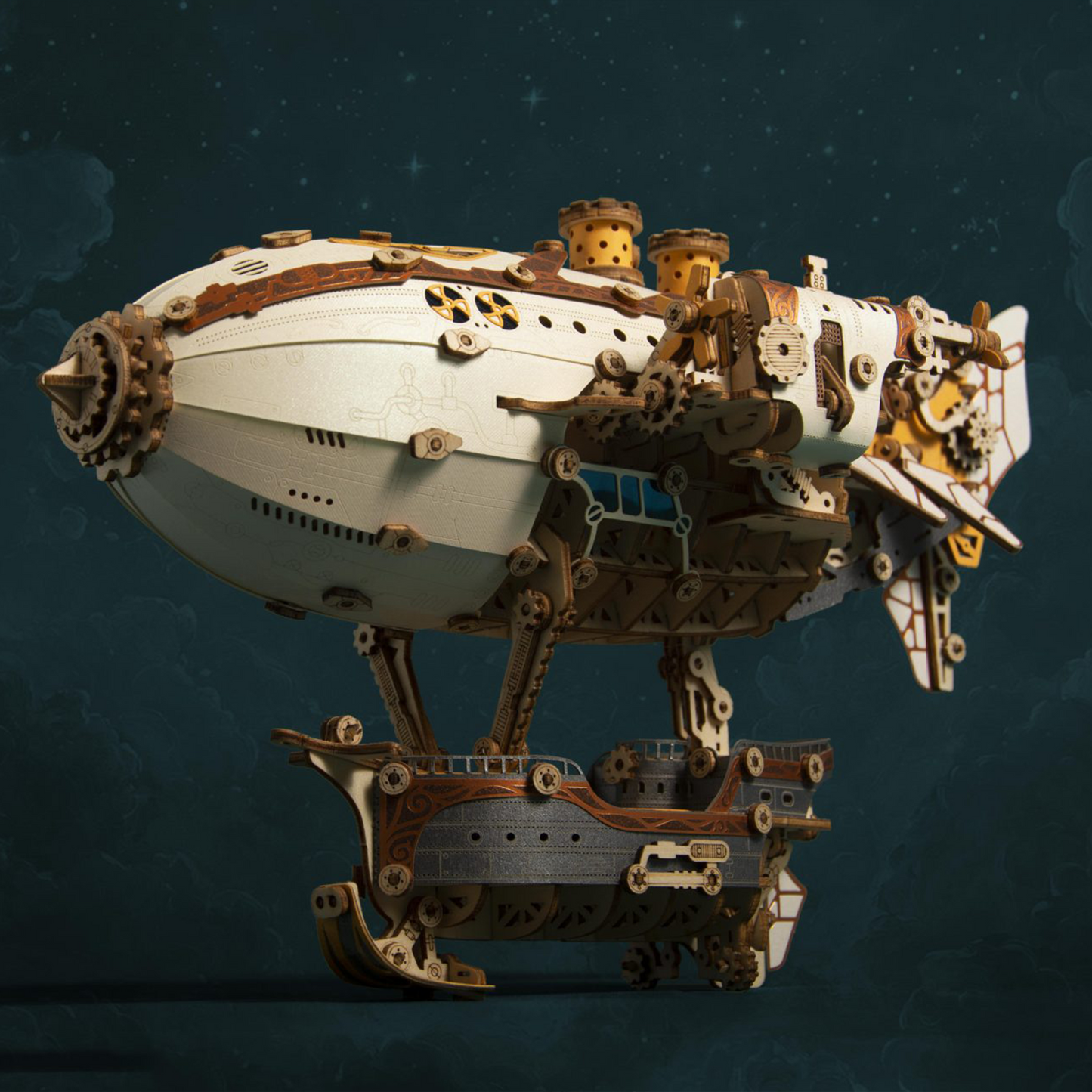 Steampunk Sky City DIY Wooden Model Kit