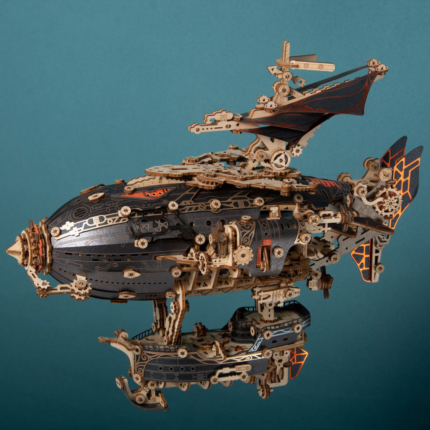 Steampunk Sky City DIY Wooden Model Kit