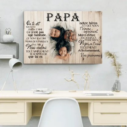 Cadeau de la fête des pères parfait pour papa - toile, téléchargez une photo.