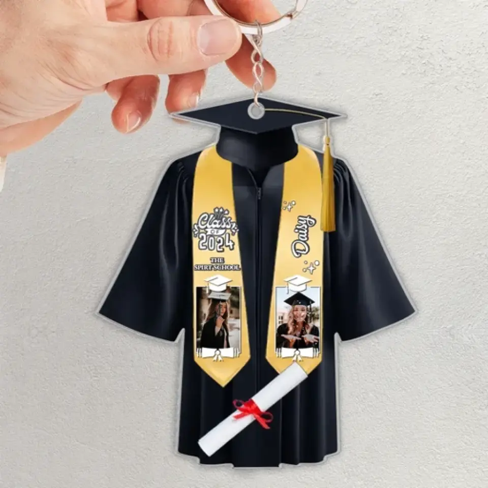 Porte-clés en acrylique personnalisé pour la remise des diplômes - Idée cadeau pour la graduation