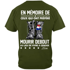 EN MÉMOIRE DE CEUX QUI ONT PRÉFÉRÉ，T-shirt personnalisé