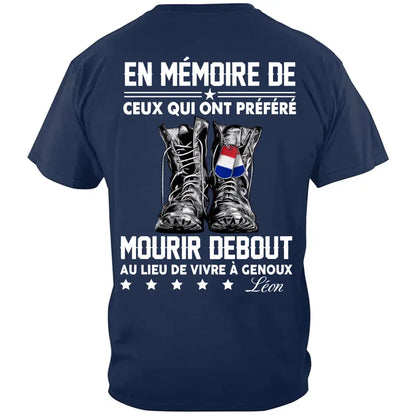 EN MÉMOIRE DE CEUX QUI ONT PRÉFÉRÉ，T-shirt personnalisé