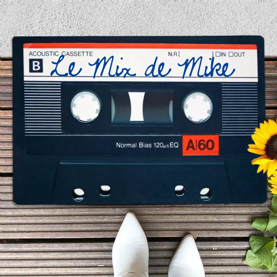Paillasson Mixtape Personnalisé, Paillasson/Tapis Mixtape avec Nom Personnalisé