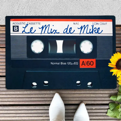 Paillasson Mixtape Personnalisé, Paillasson/Tapis Mixtape avec Nom Personnalisé