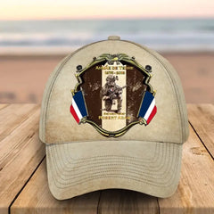 Casquette personnalisée pour vétéran de l'armée française avec nom, grade et durée de service imprimés en 3D