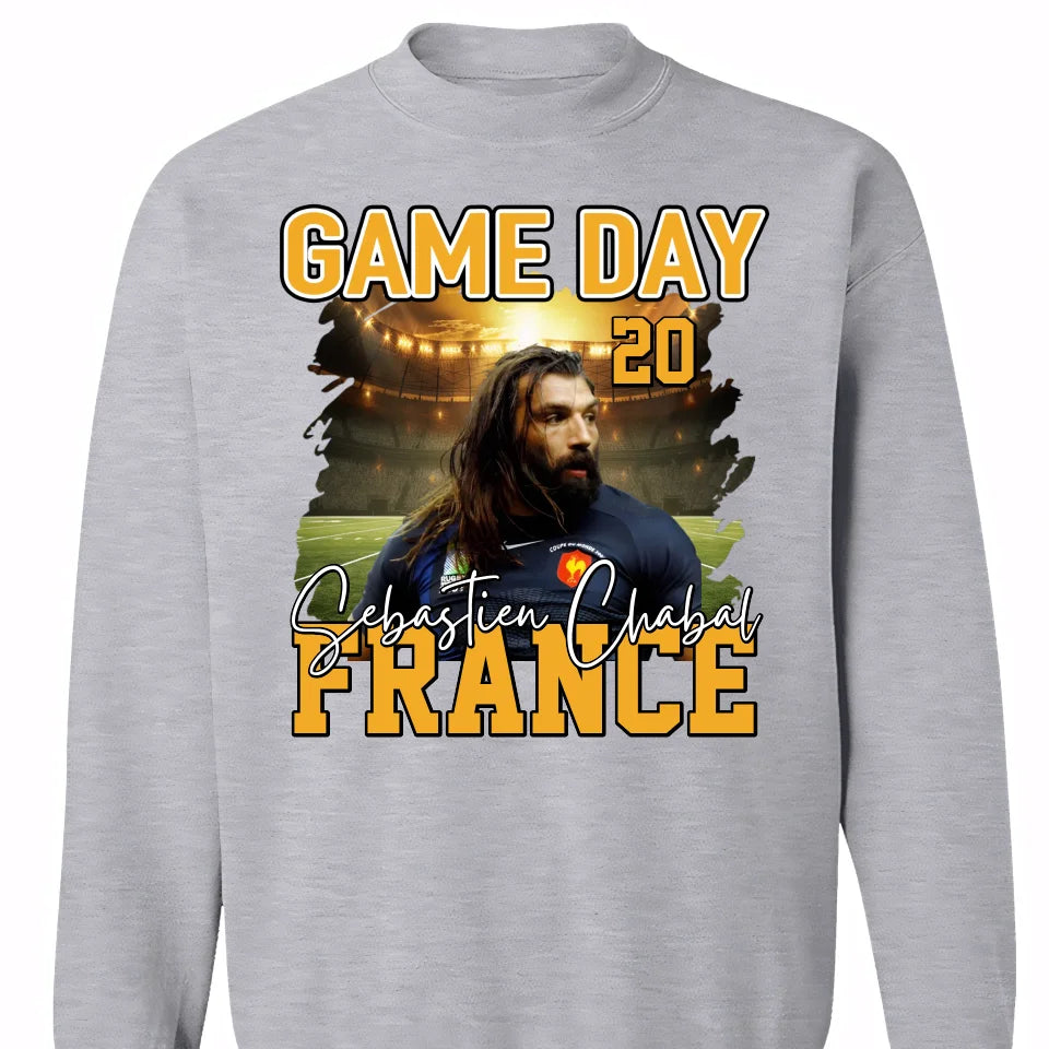 Photo personnalisée Jour de match de football - T-shirt personnalisé, Cadeau pour joueur, Cadeaux pour lui