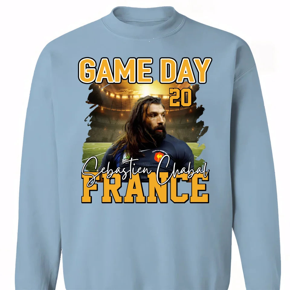 Photo personnalisée Jour de match de football - T-shirt personnalisé, Cadeau pour joueur, Cadeaux pour lui