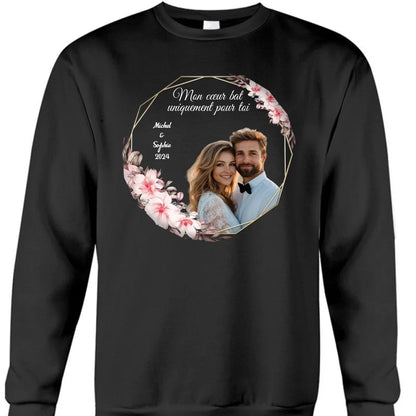 Mon cœur bat uniquement pour toi-Vêtements photo personnalisés