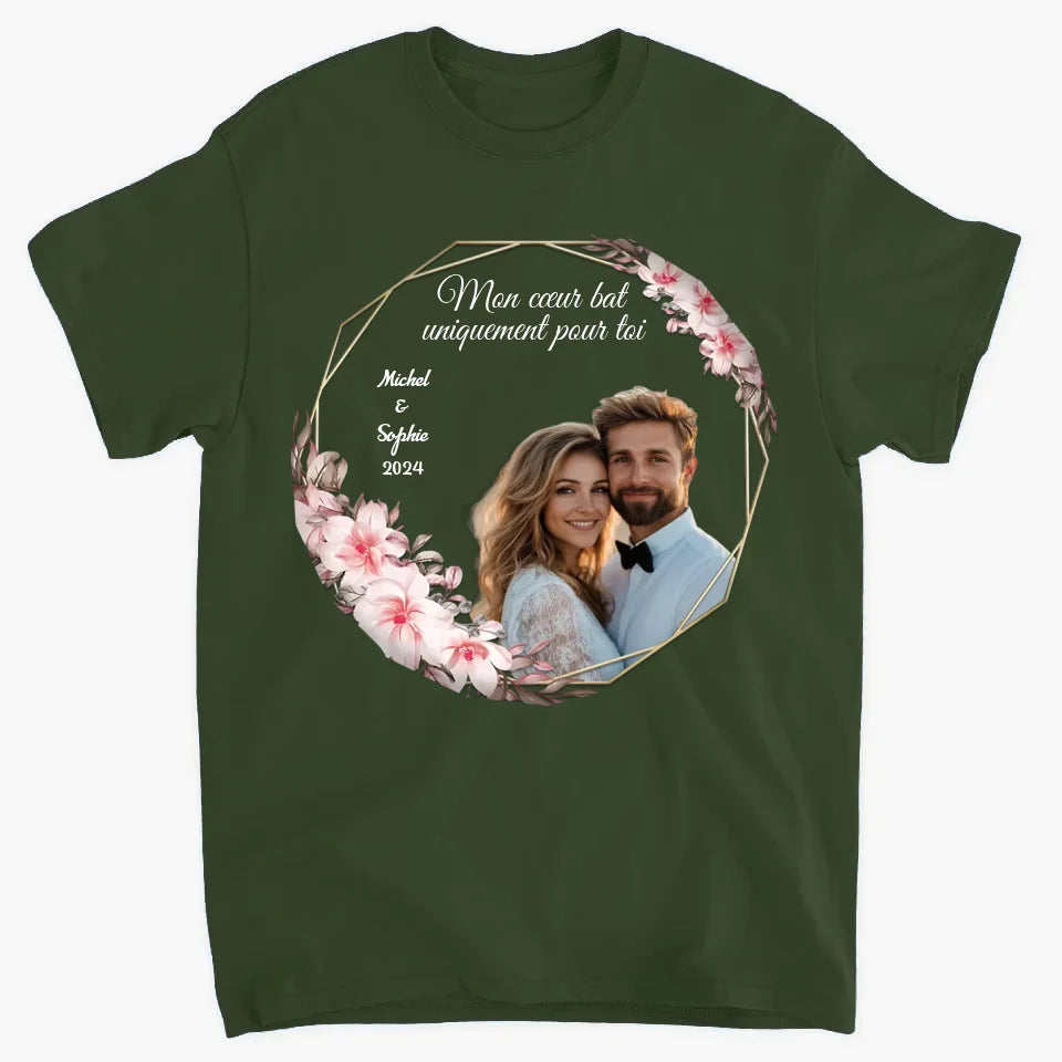Mon cœur bat uniquement pour toi-Vêtements photo personnalisés