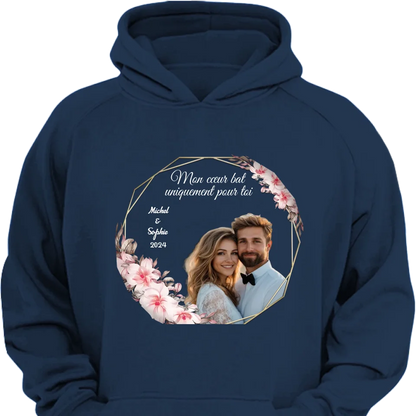 Mon cœur bat uniquement pour toi-Vêtements photo personnalisés