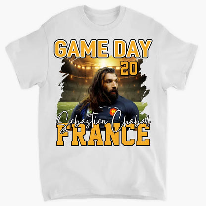 Photo personnalisée Jour de match de football - T-shirt personnalisé, Cadeau pour joueur, Cadeaux pour lui