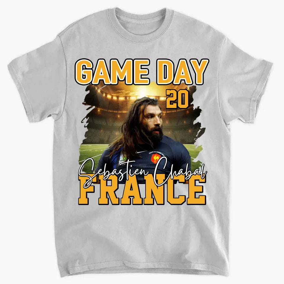 Photo personnalisée Jour de match de football - T-shirt personnalisé, Cadeau pour joueur, Cadeaux pour lui
