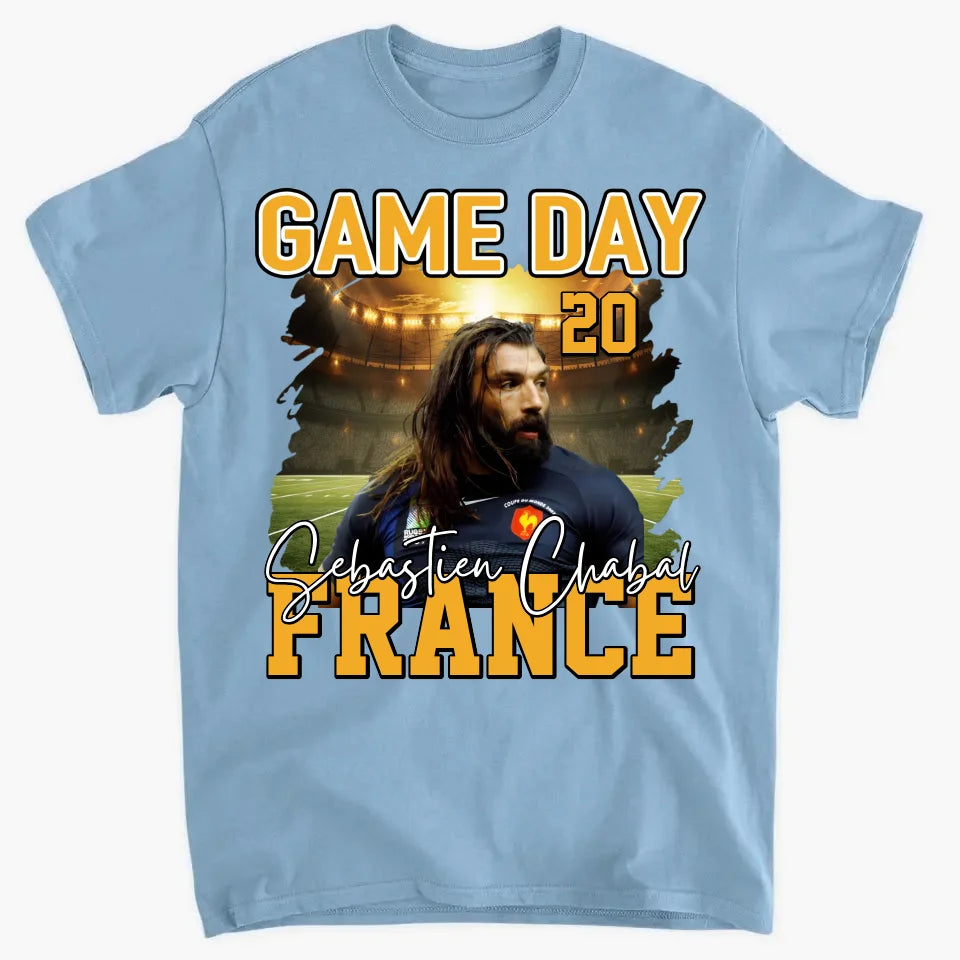 Photo personnalisée Jour de match de football - T-shirt personnalisé, Cadeau pour joueur, Cadeaux pour lui