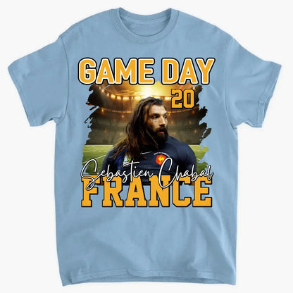 Photo personnalisée Jour de match de football - T-shirt personnalisé, Cadeau pour joueur, Cadeaux pour lui