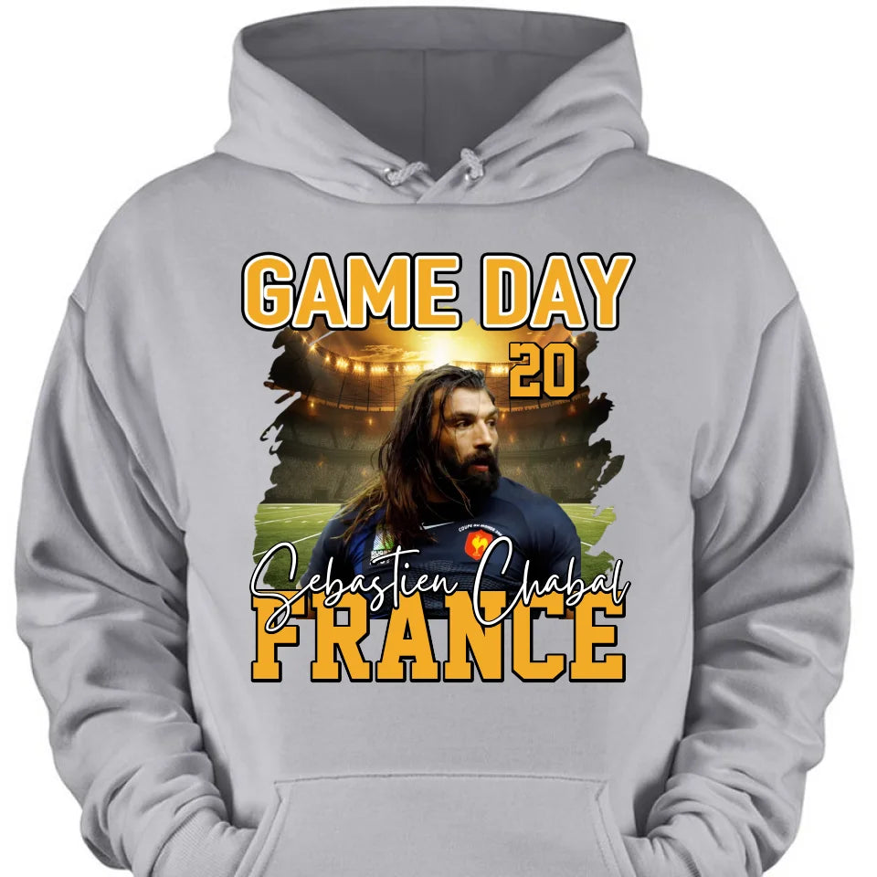 Photo personnalisée Jour de match de football - T-shirt personnalisé, Cadeau pour joueur, Cadeaux pour lui