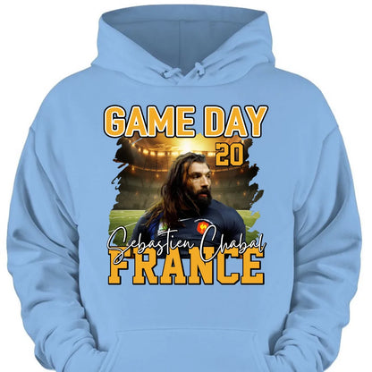 Photo personnalisée Jour de match de football - T-shirt personnalisé, Cadeau pour joueur, Cadeaux pour lui