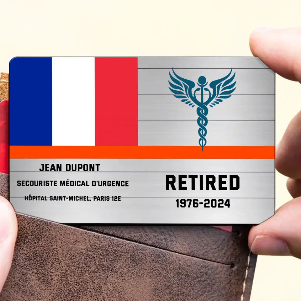 Cartes de Portefeuille Personnalisées pour Médecins, Infirmiers et Policiers en France
