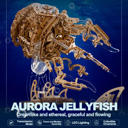 Aurora Jellyfish Music Box DIY Wooden Kit