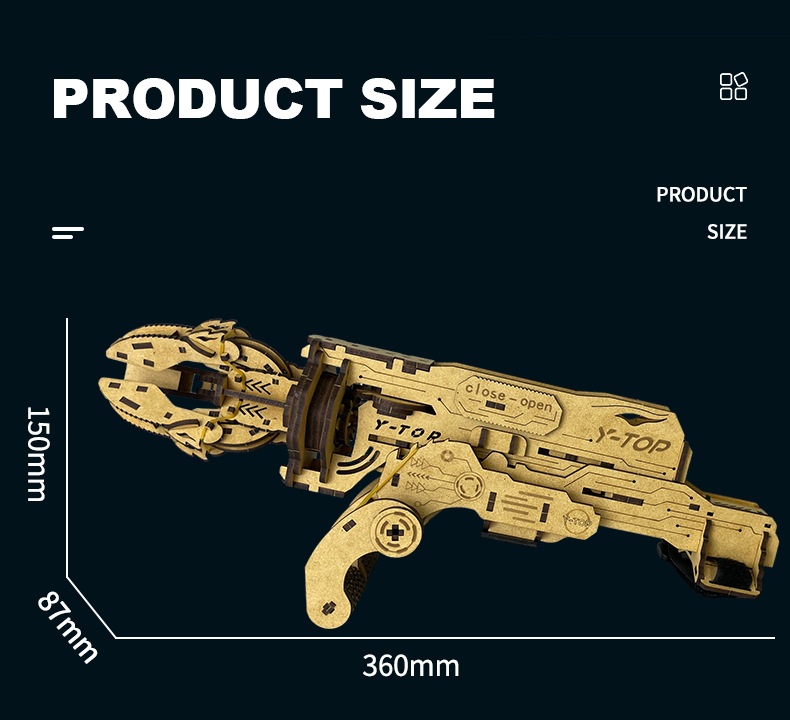 DIY Wooden Assembled Mechanical Claw Toy