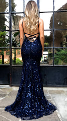Robes de fête luxueuses : V-Neck, dos nu, paillettes, et ceinture ajustable