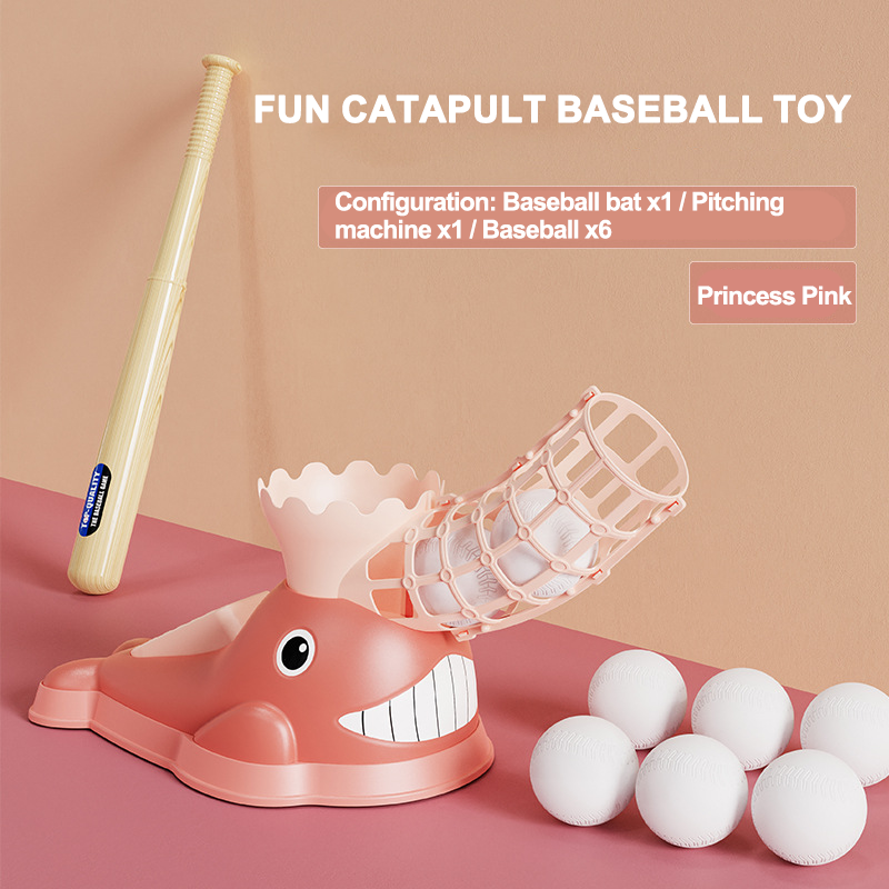 Kids Foot-Step Baseball Launcher Training Set