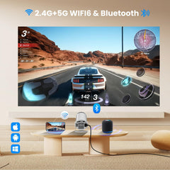 S100 Mini Projecteur – Compact et Portable avec WiFi et Android 11 pour Cinéma Maison & Streaming | Compatible HD 1080p | Idéal pour Usage Intérieur et Extérieur