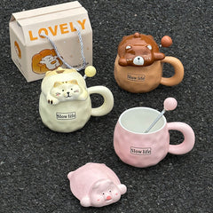 🌸 Mug Ins Stylish avec couvercle - Idéal pour cadeaux d'anniversaire et moments doux 🎁
