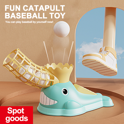 Kids Foot-Step Baseball Launcher Training Set